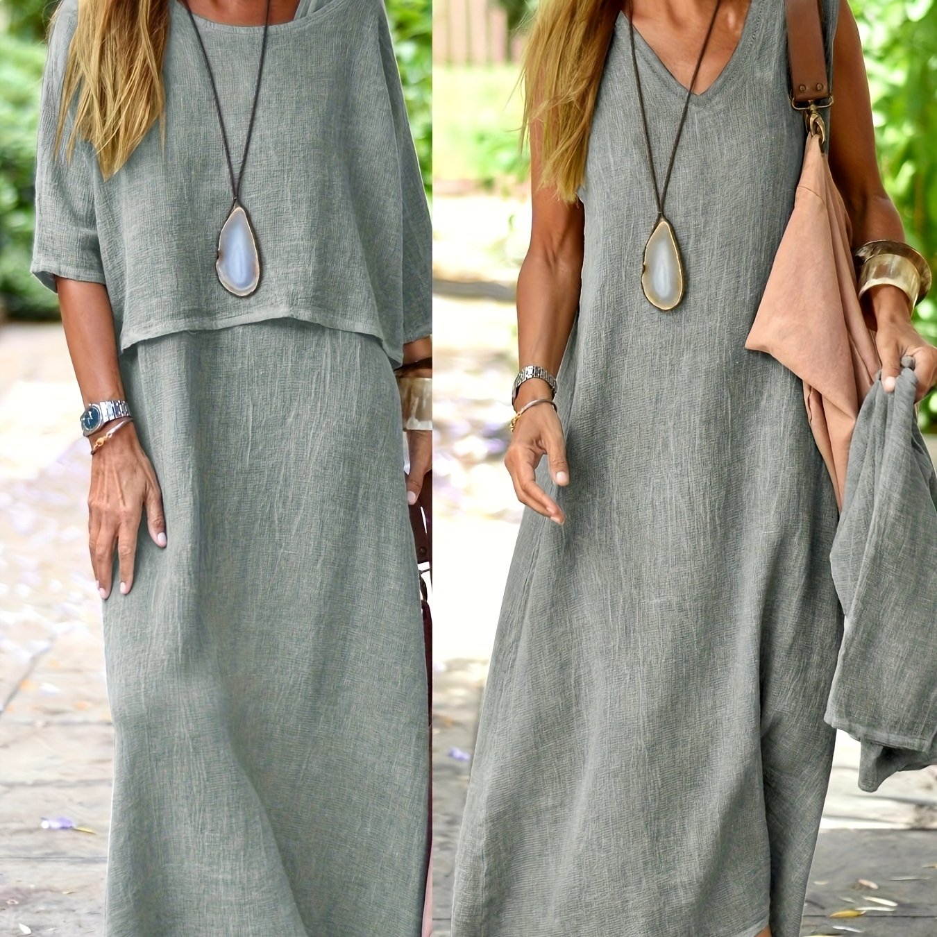 Noora™ | Happiness – Two-piece dress in real linen