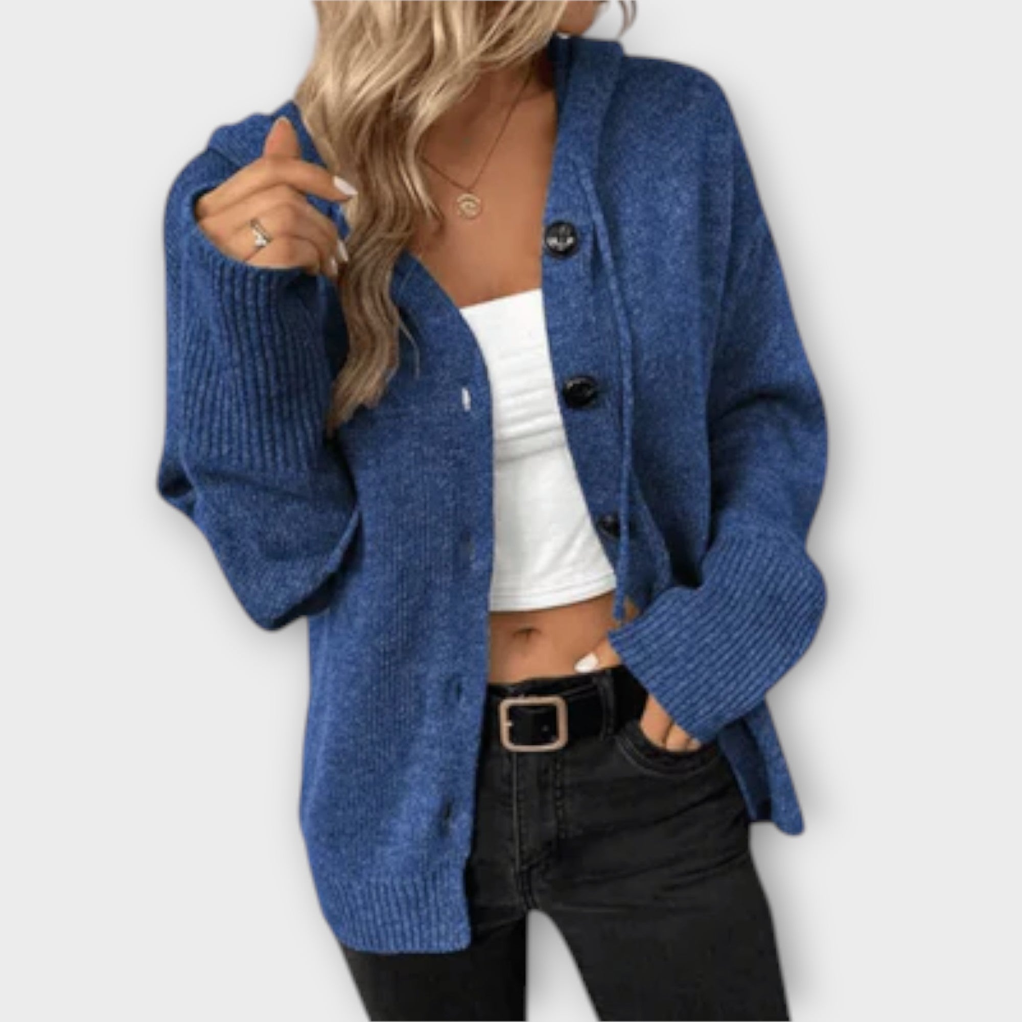 Berta™ - Elegant knitted cardigan with buttons