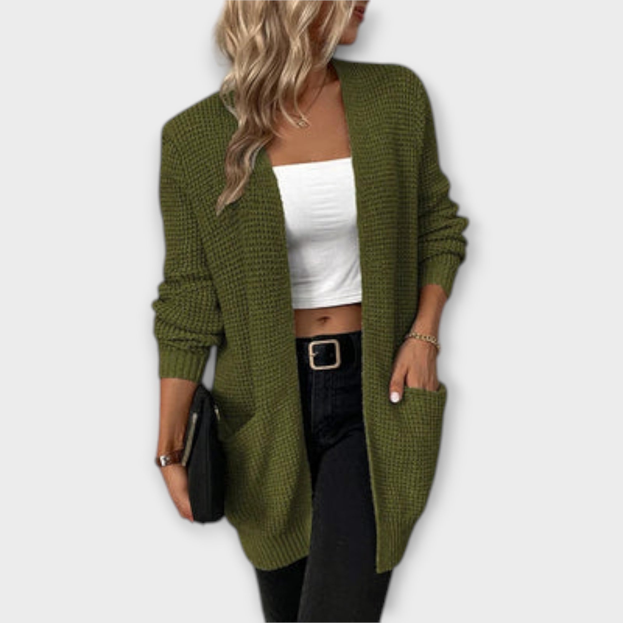 Via™ - Relaxed knit cardigan with pockets