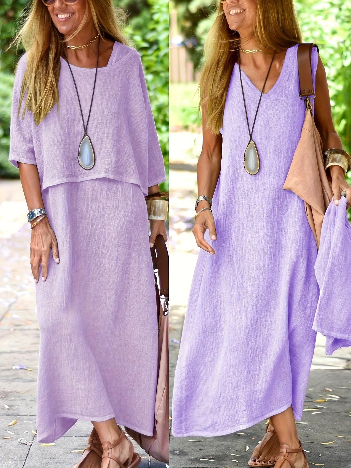 Noora™ | Happiness – Two-piece dress in real linen