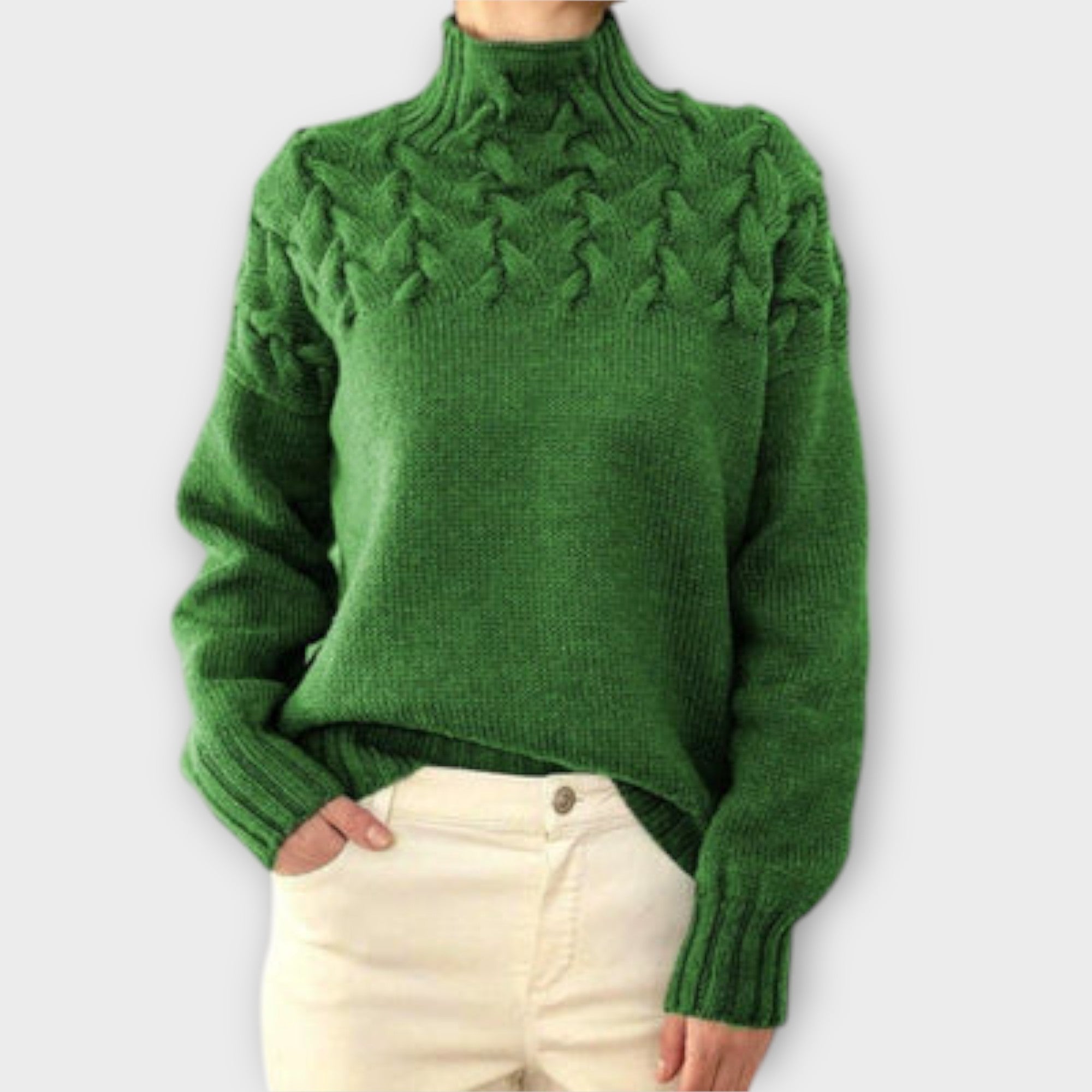 Reema™ - Women's soft cable knit pullover