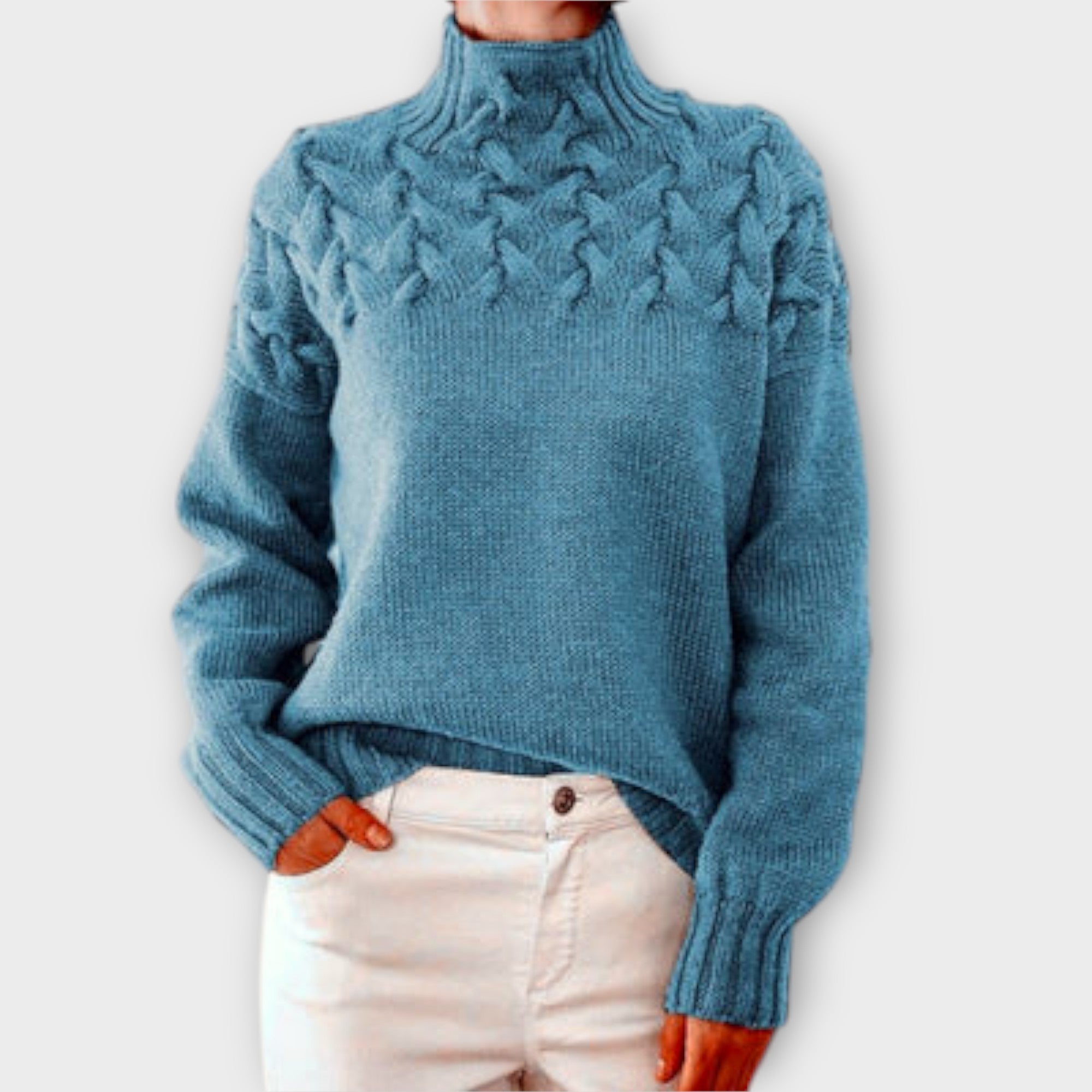Reema™ - Women's soft cable knit pullover