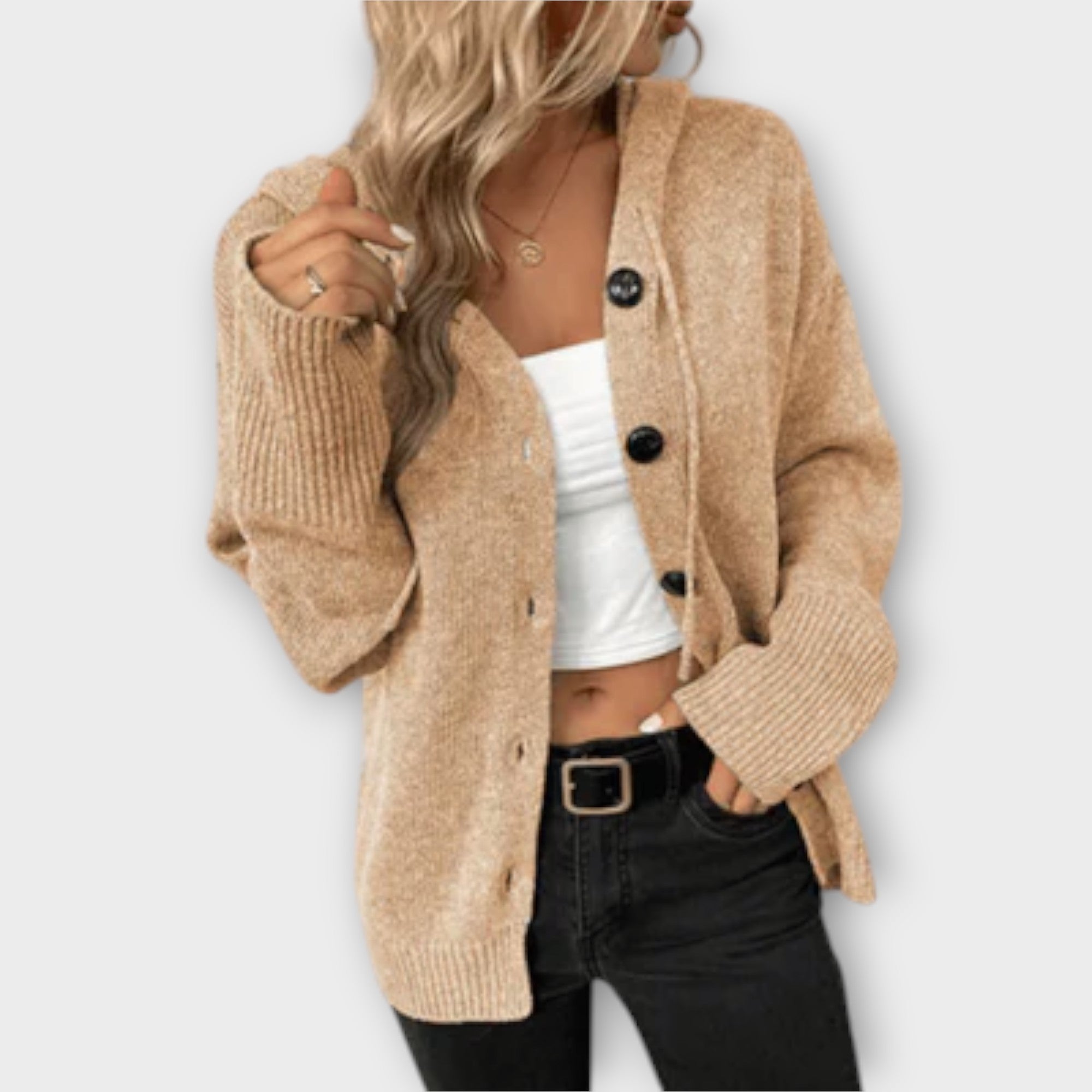 Berta™ - Elegant knitted cardigan with buttons