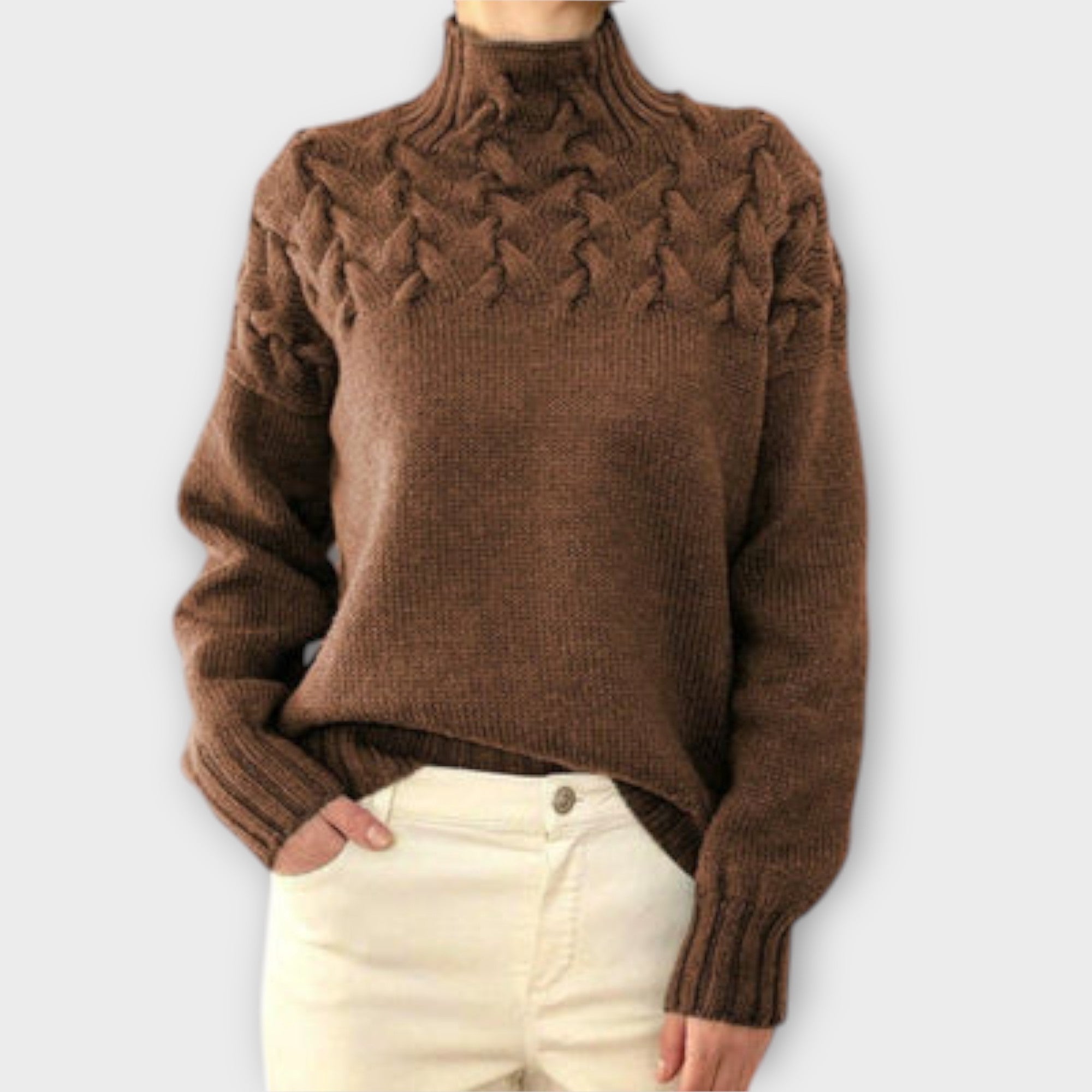 Reema™ - Women's soft cable knit pullover