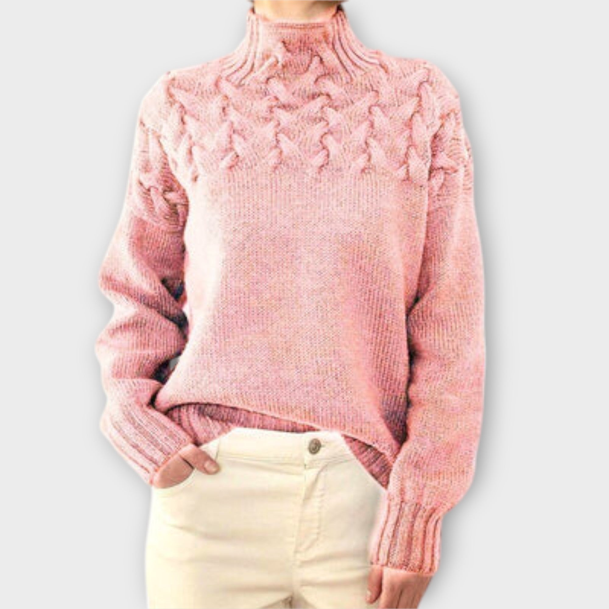 Reema™ - Women's soft cable knit pullover
