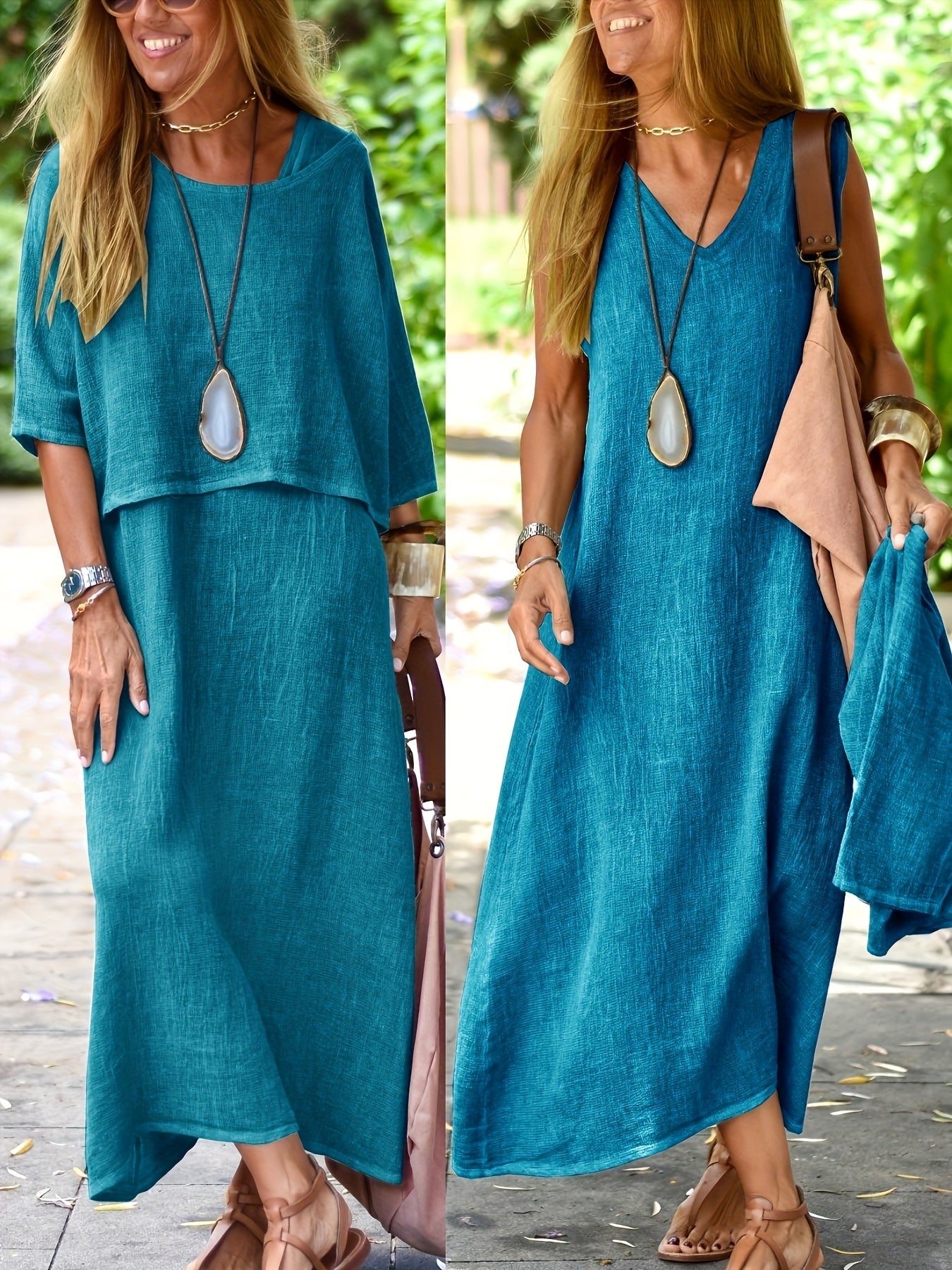 Noora™ | Happiness – Two-piece dress in real linen