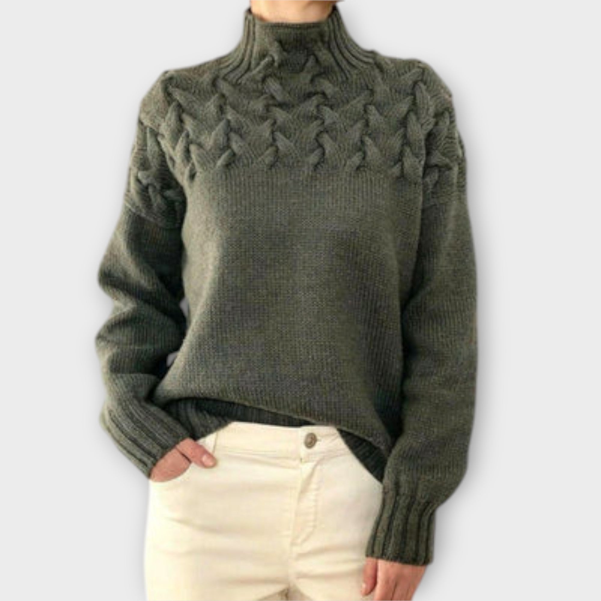 Reema™ - Women's soft cable knit pullover