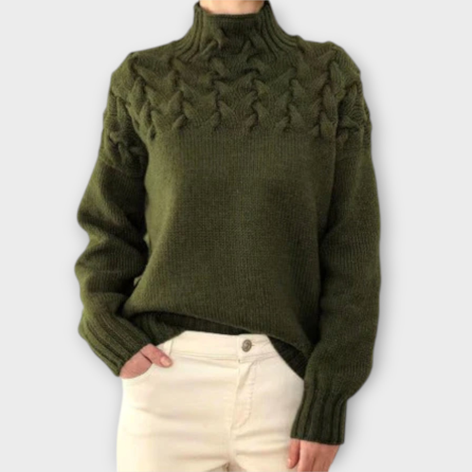 Reema™ - Women's soft cable knit pullover
