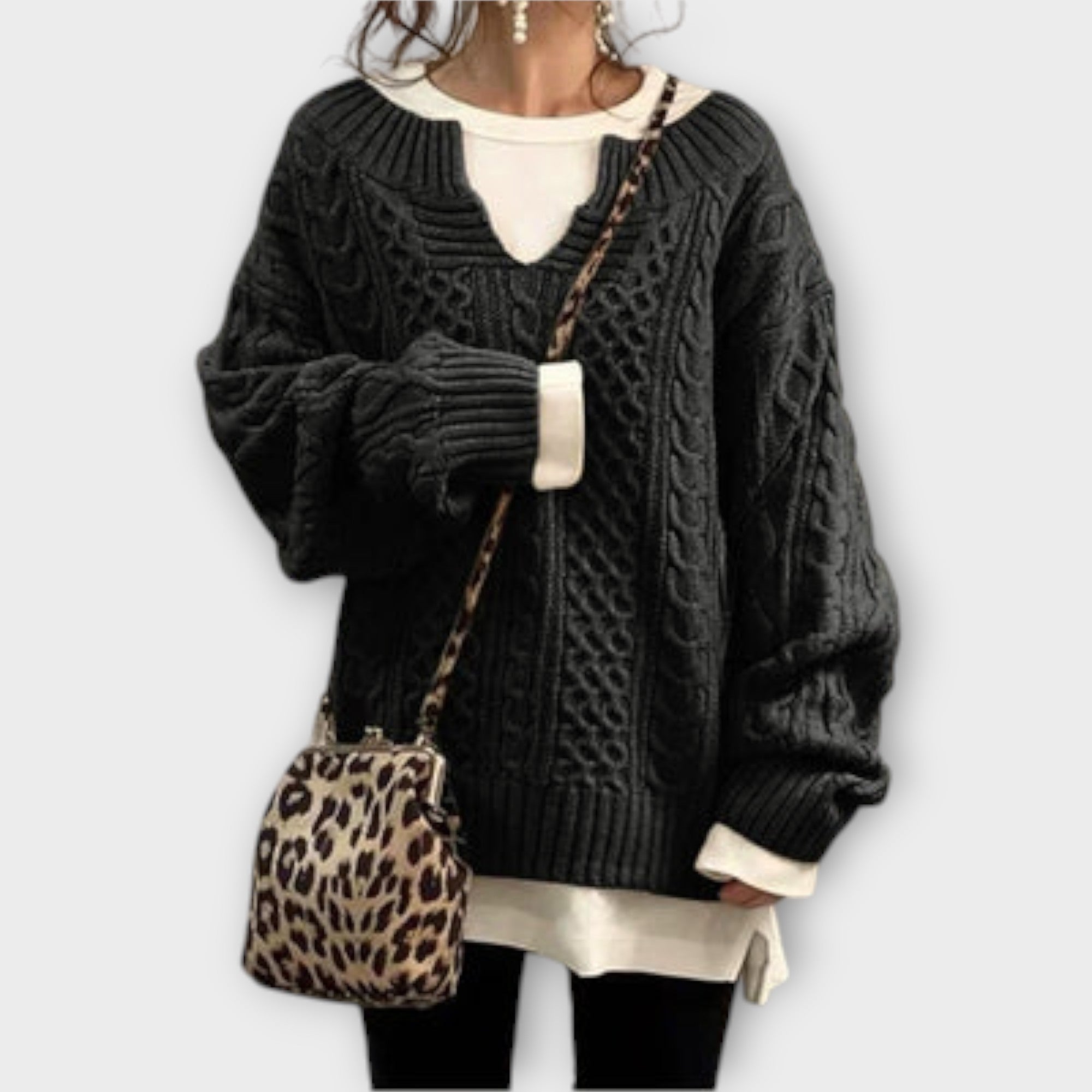 Joya™ - Oversized patterned knit
