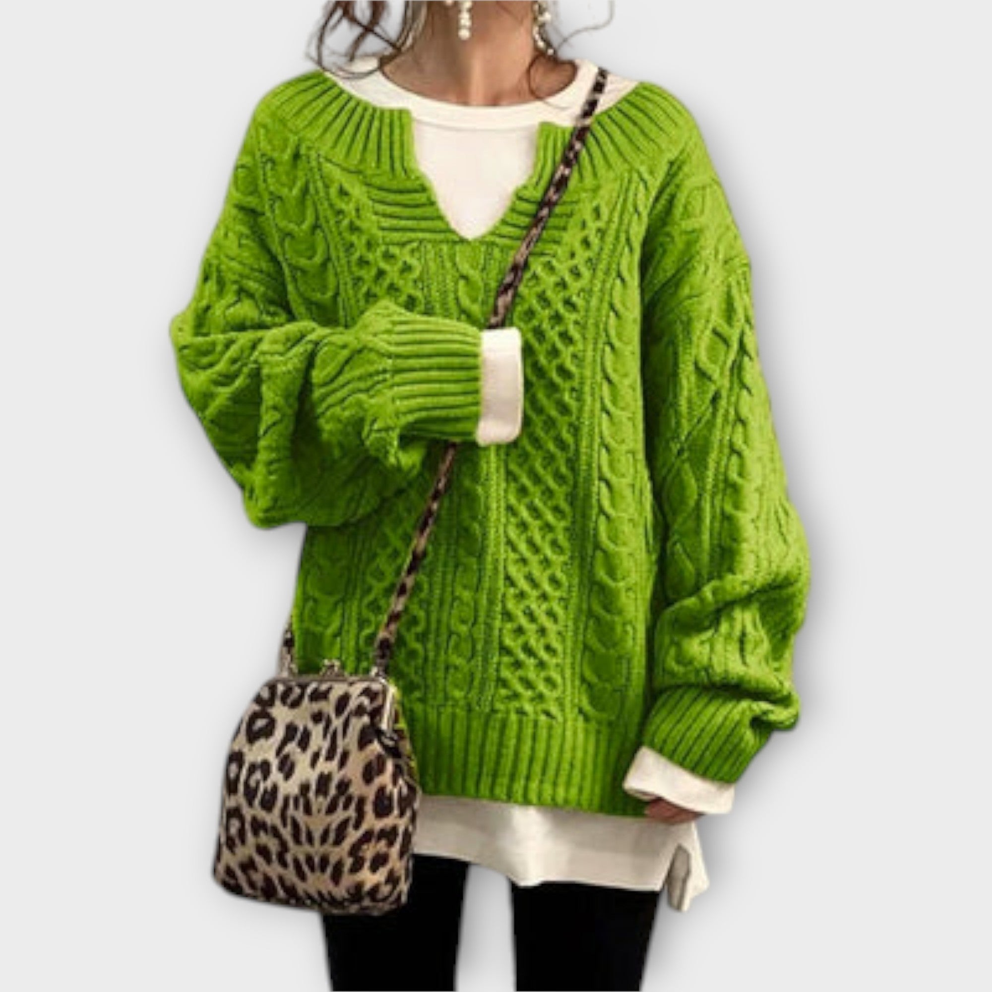 Joya™ - Oversized patterned knit