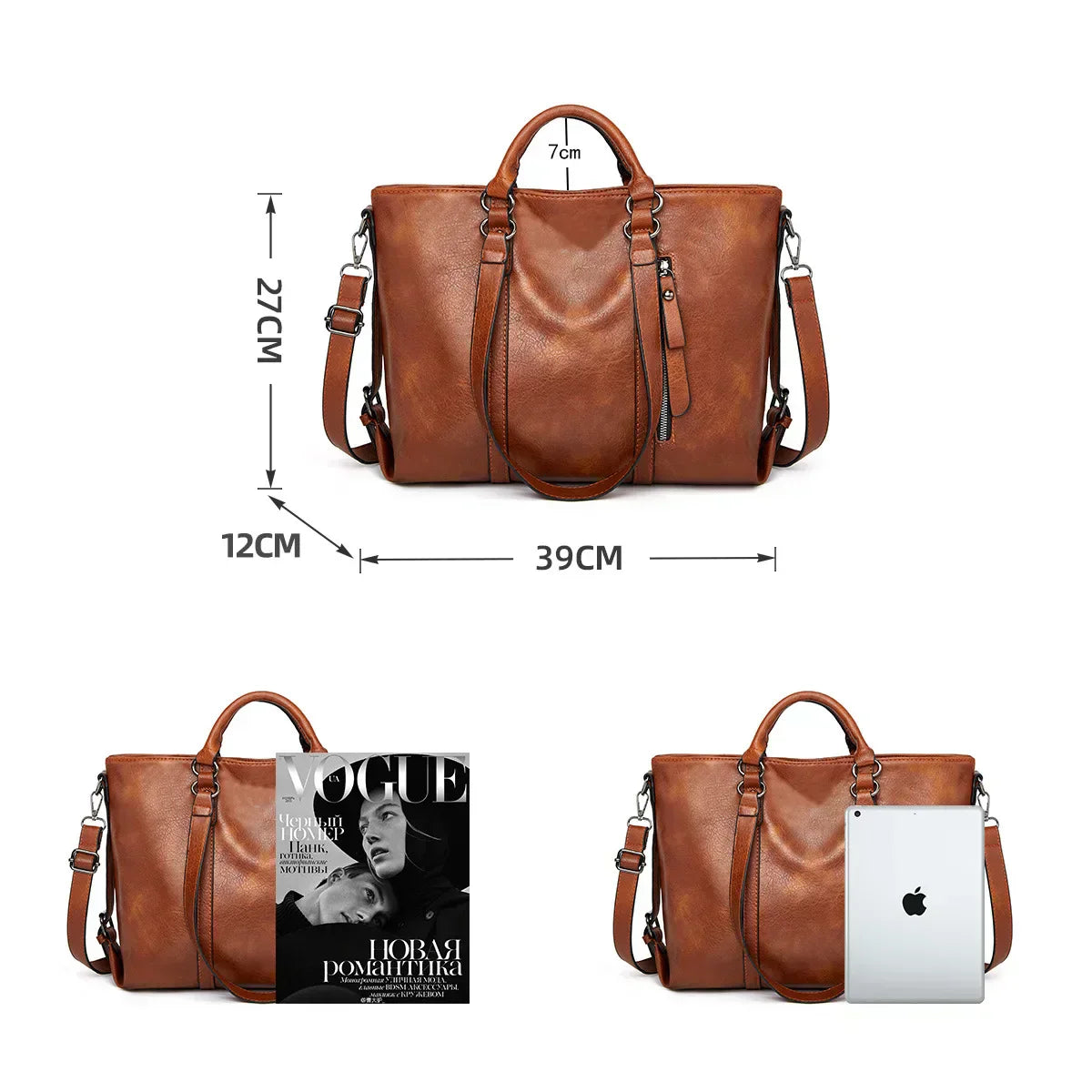 Sofia™ | Large capacity leather shoulder bag