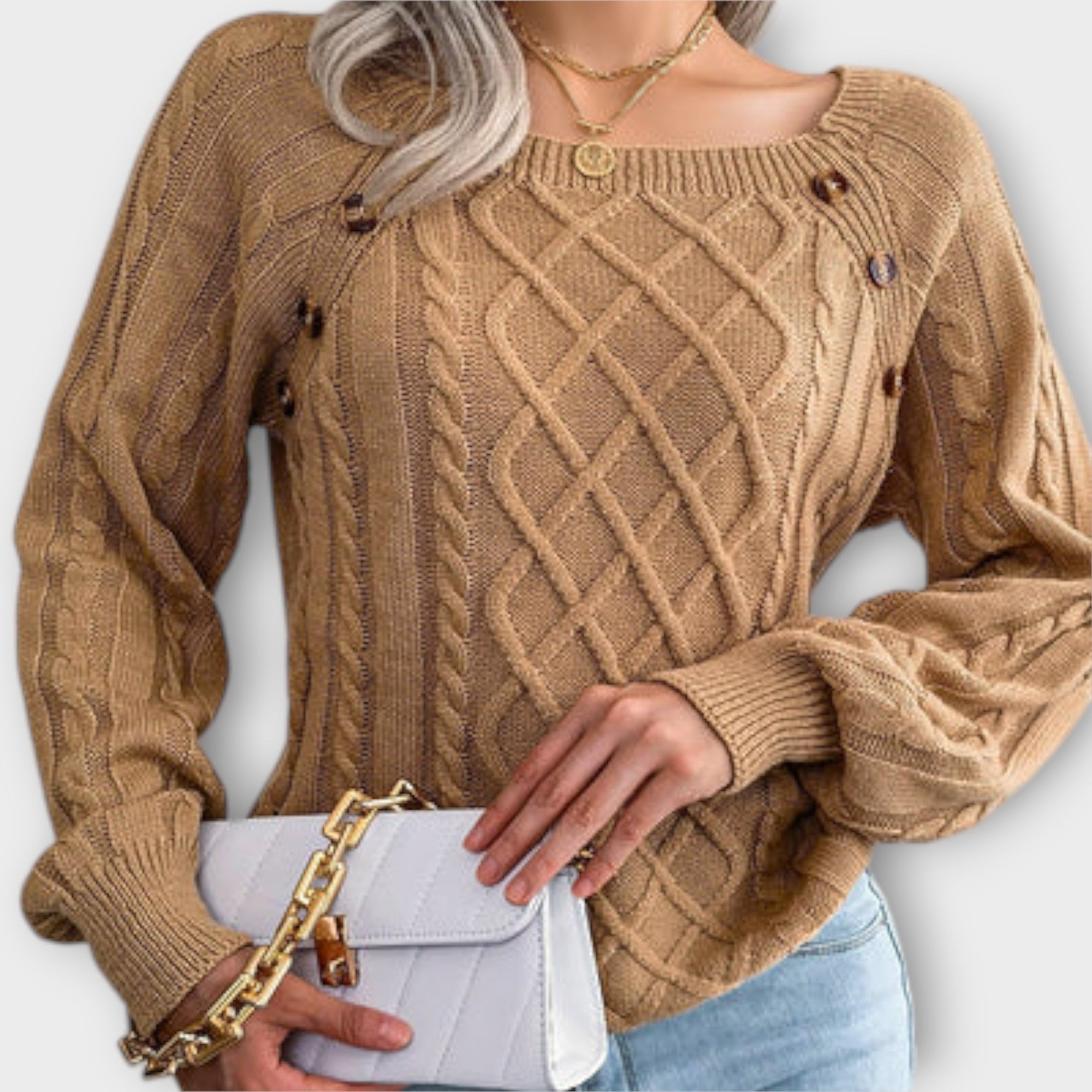 Mila™ - Elegant knit pullover with buttons
