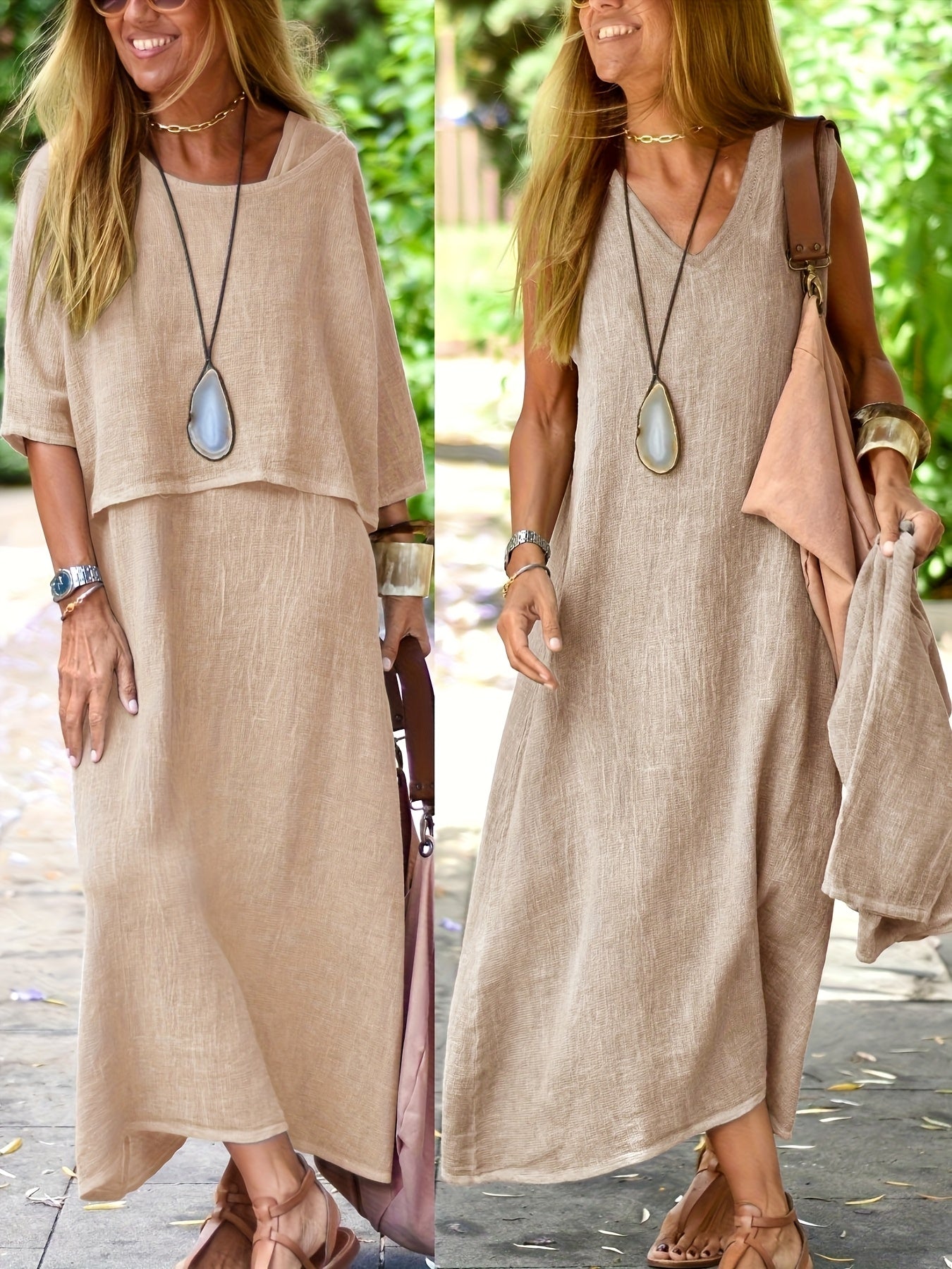 Noora™ | Happiness – Two-piece dress in real linen