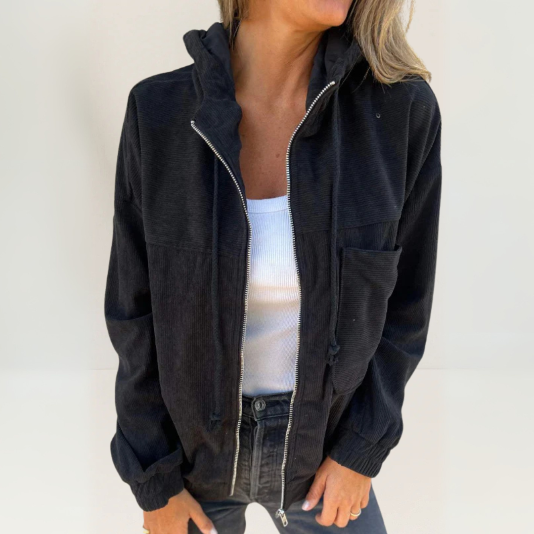 Nadia™ | Soft jacket with hood and zipper