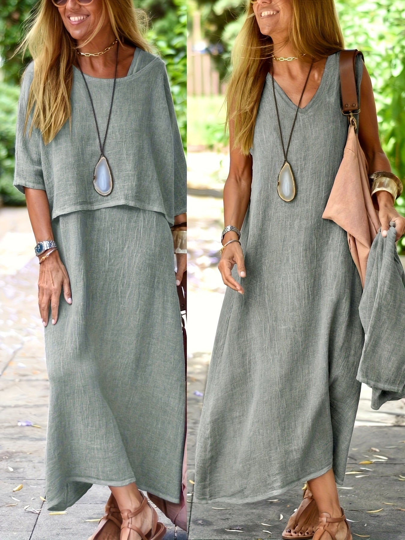 Noora™ | Happiness – Two-piece dress in real linen