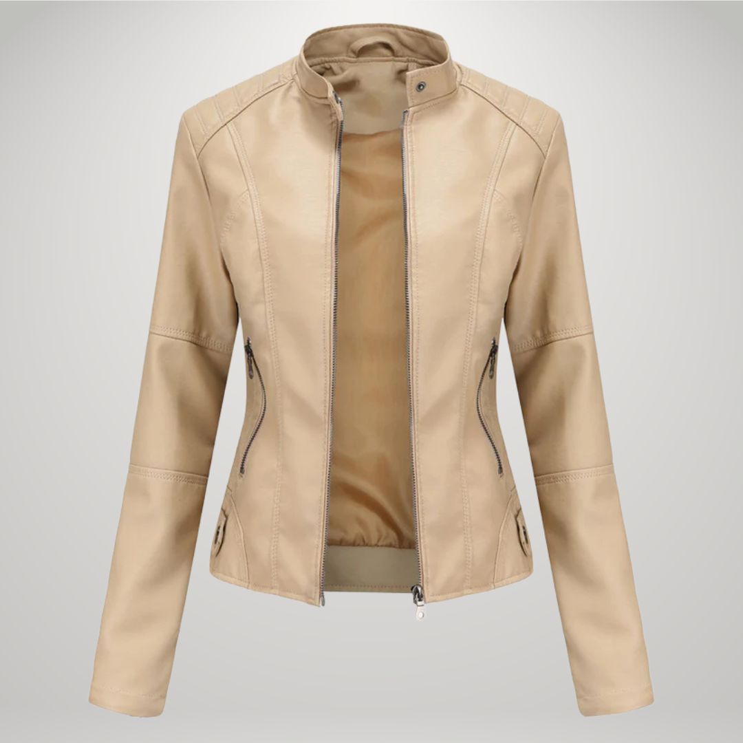 Amalie™ - Slim Faux Leather Jacket