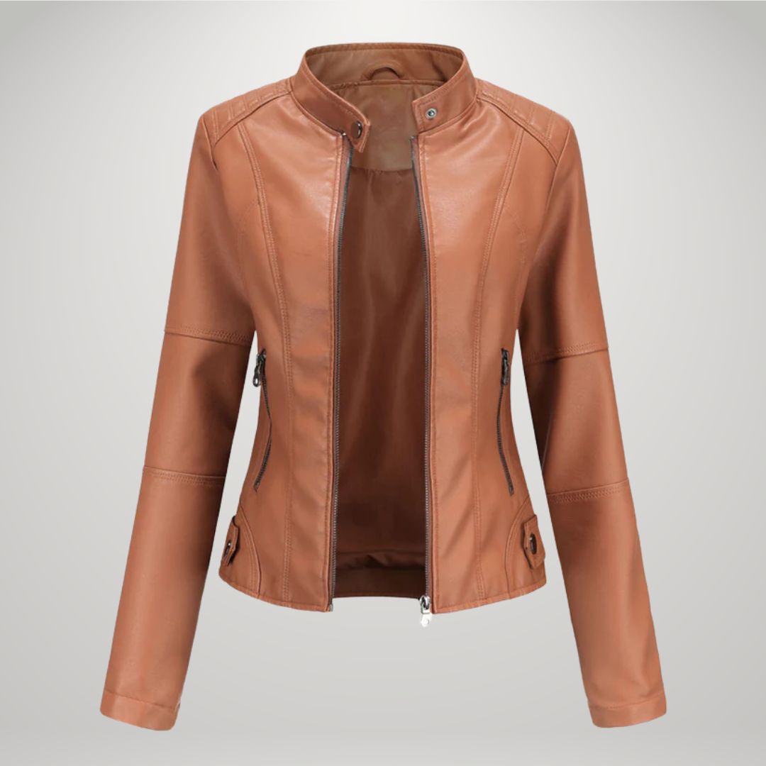 Amalie™ - Slim Faux Leather Jacket