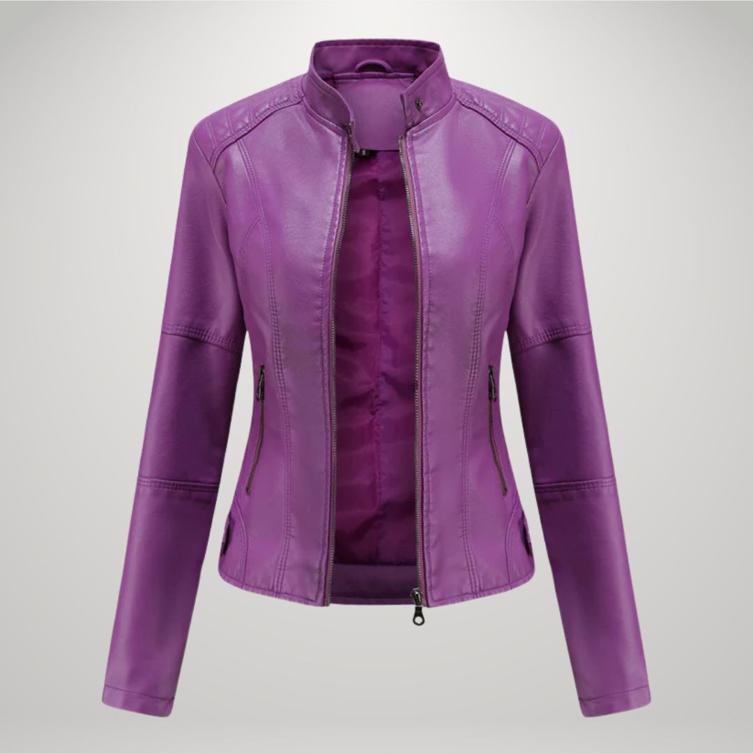 Amalie™ - Slim Faux Leather Jacket
