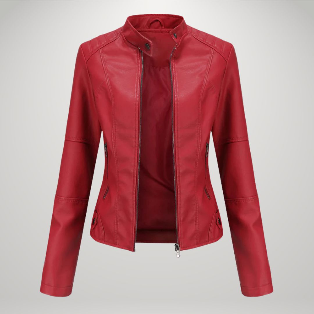 Amalie™ - Slim Faux Leather Jacket