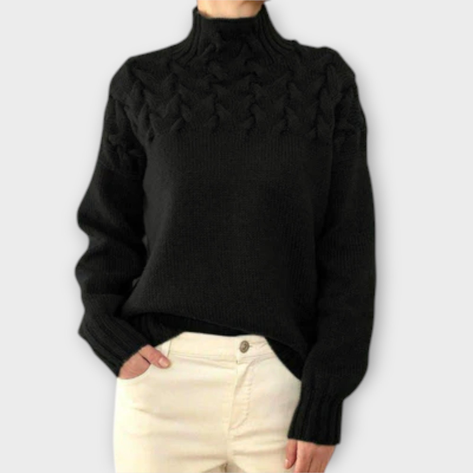 Reema™ - Women's soft cable knit pullover