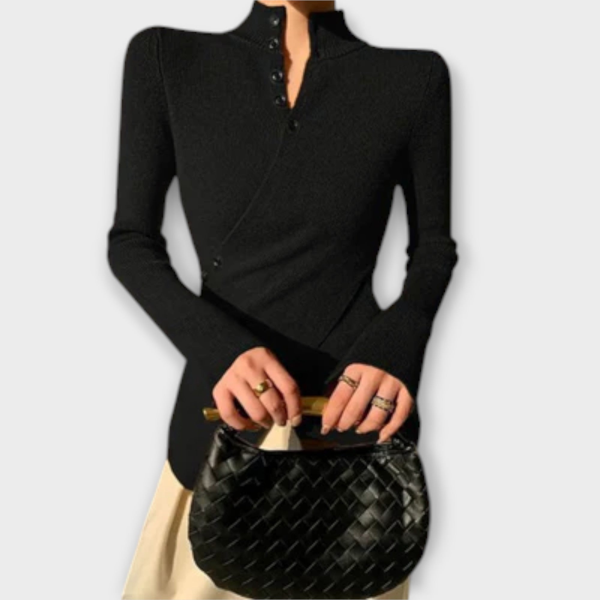 Henna™ - Elegant cotton knit sweater