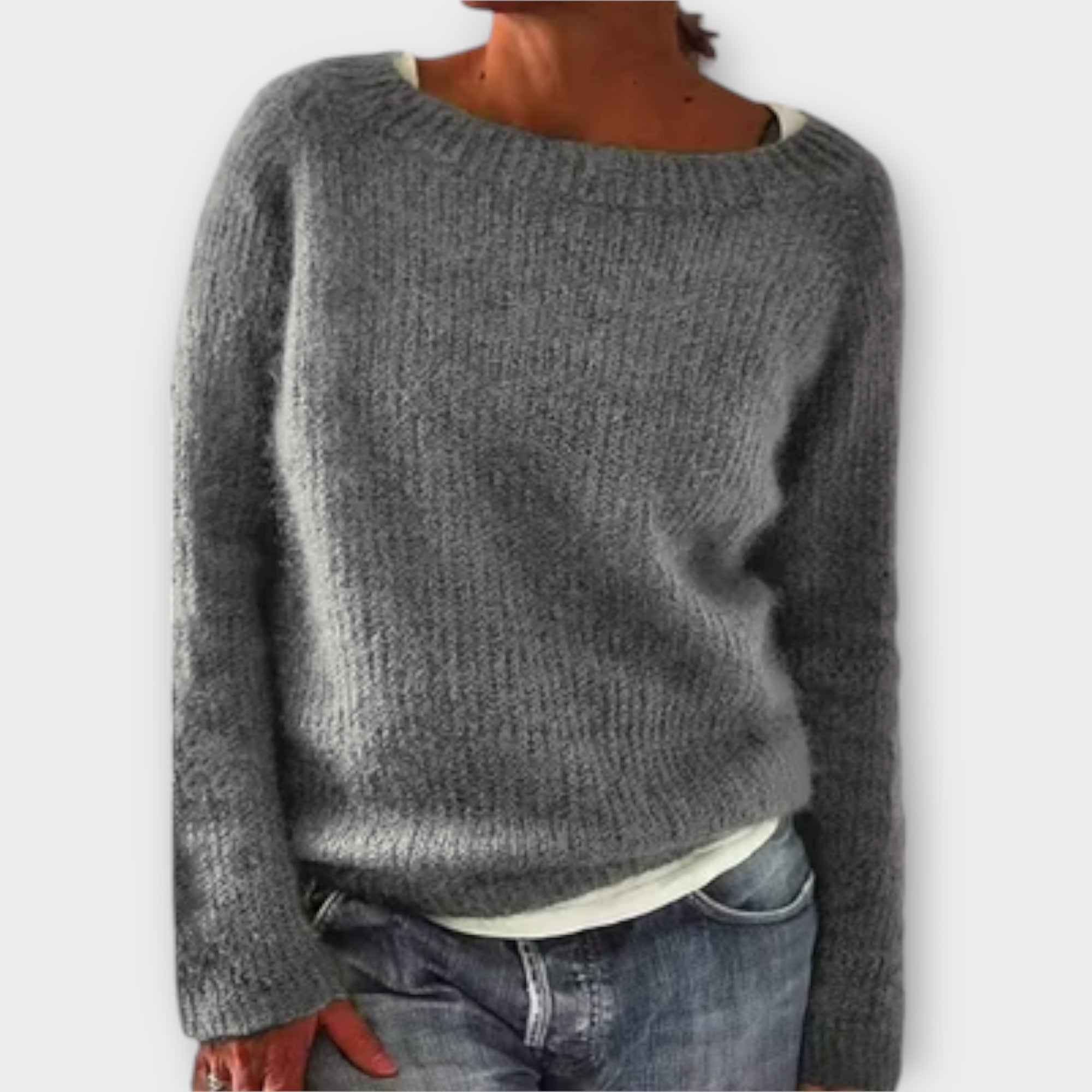 Elry™ - Soft solid color knit pullover