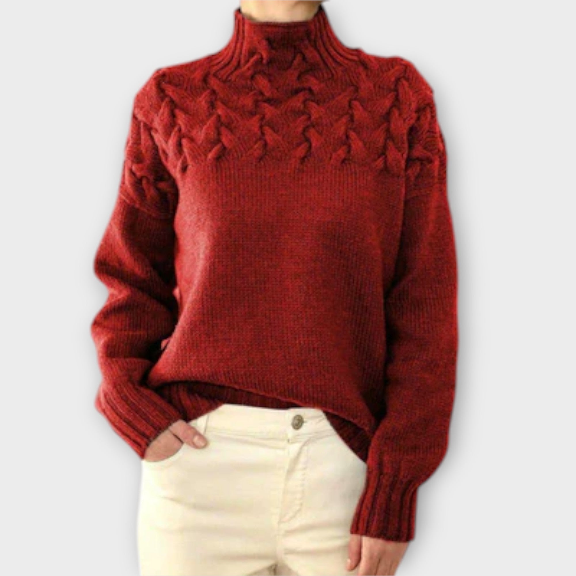 Reema™ - Women's soft cable knit pullover