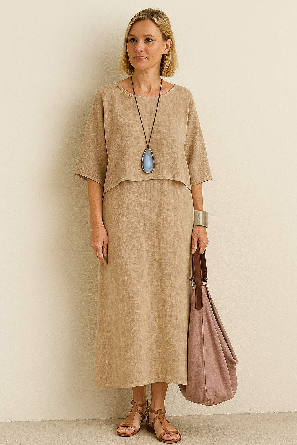 Noora™ | Happiness – Two-piece dress in real linen 