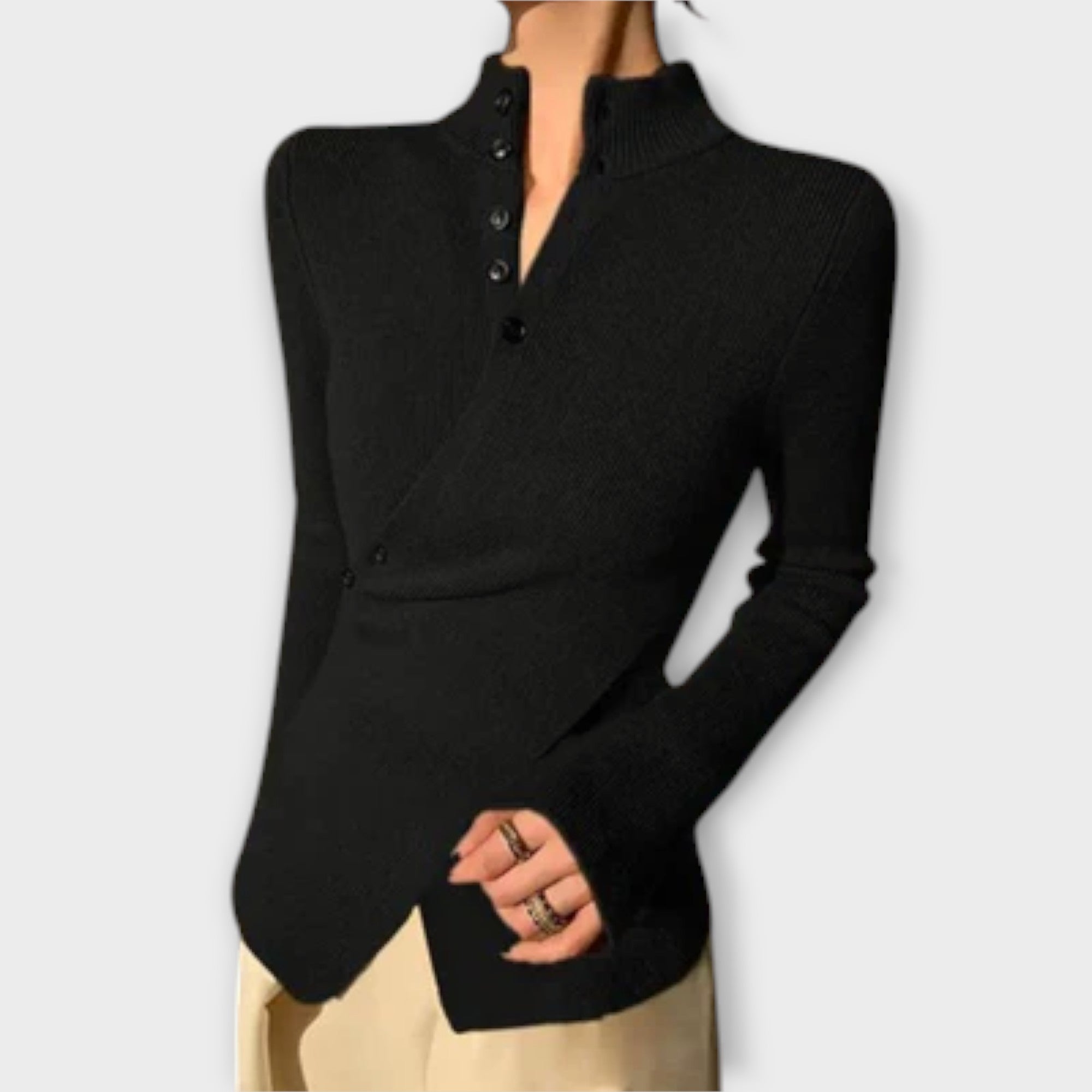 Henna™ - Elegant cotton knit sweater