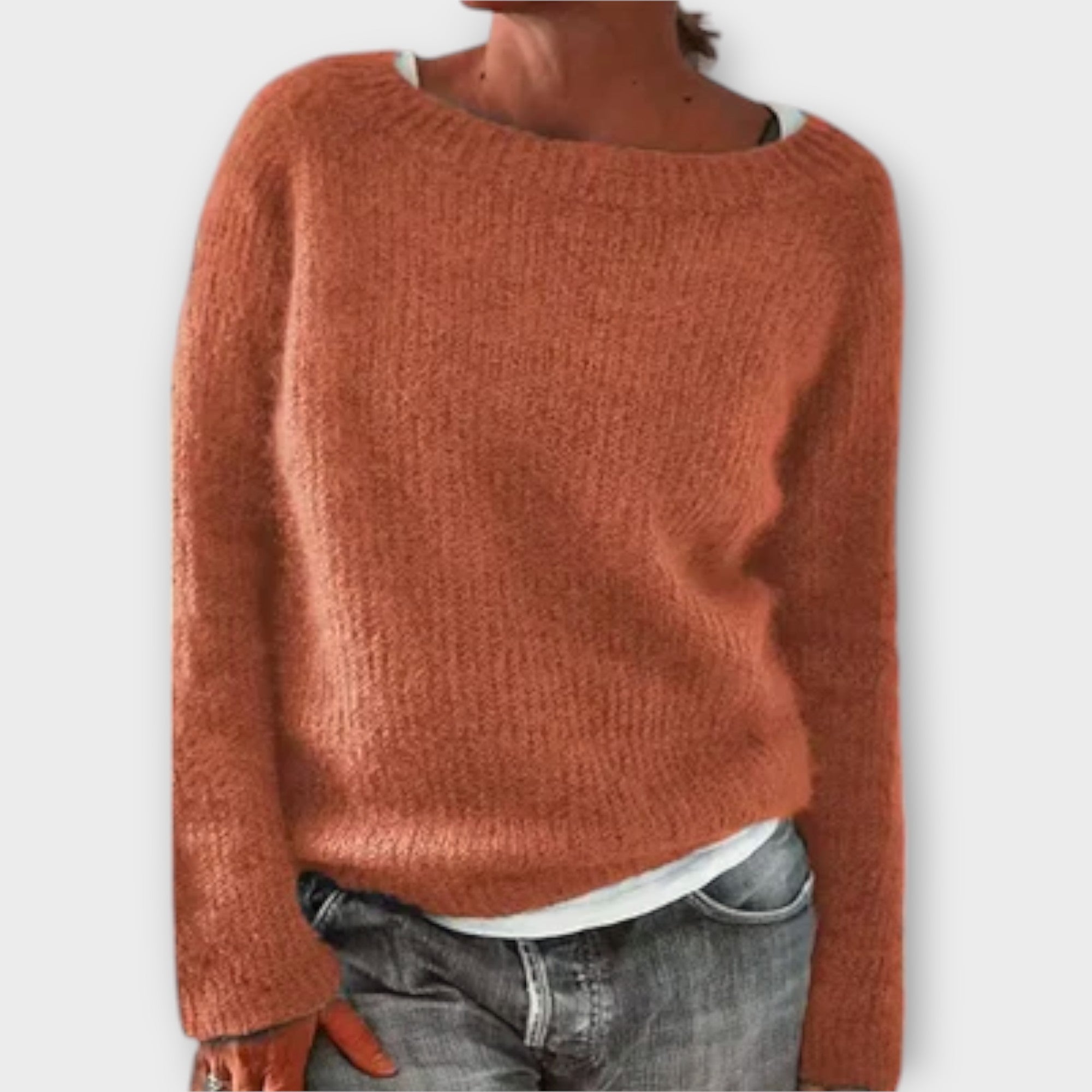 Elry™ - Soft solid color knit pullover