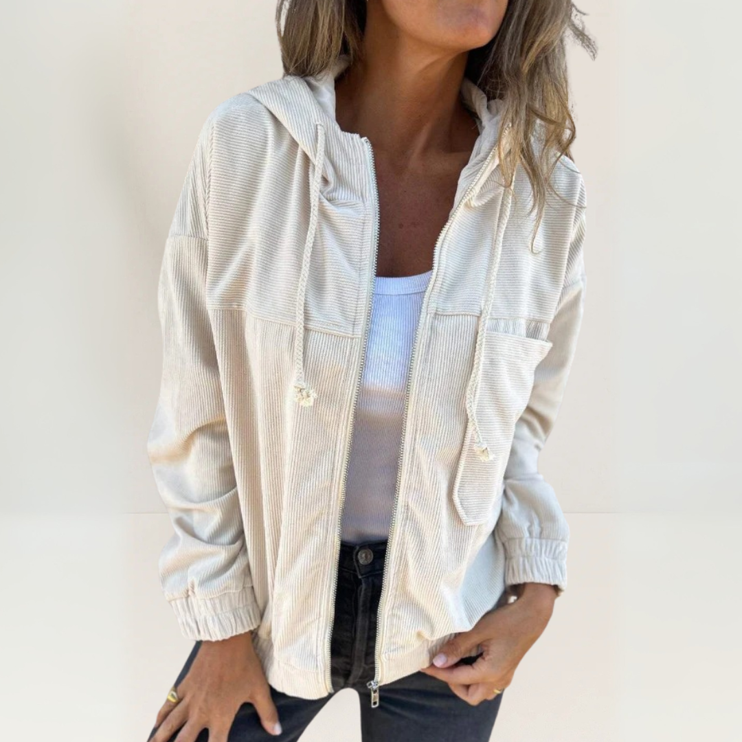 Nadia™ | Soft jacket with hood and zipper