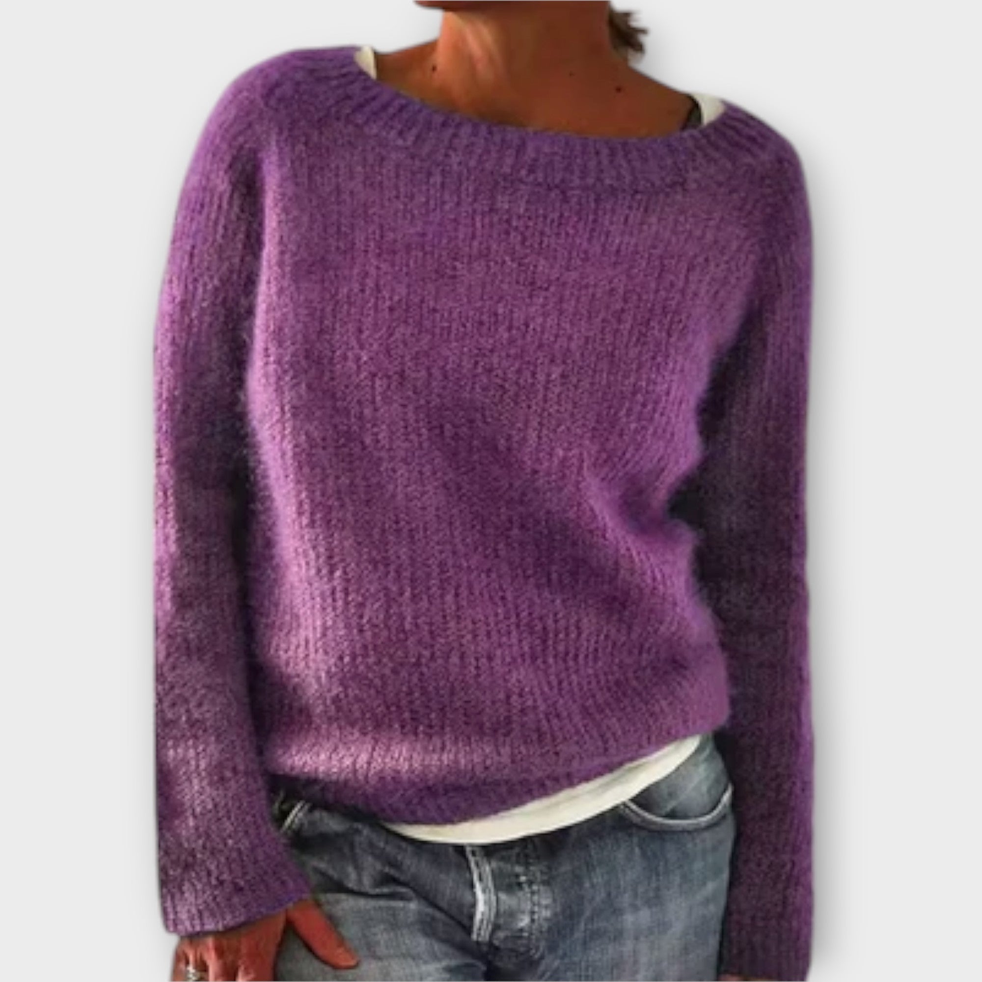Elry™ - Soft solid color knit pullover