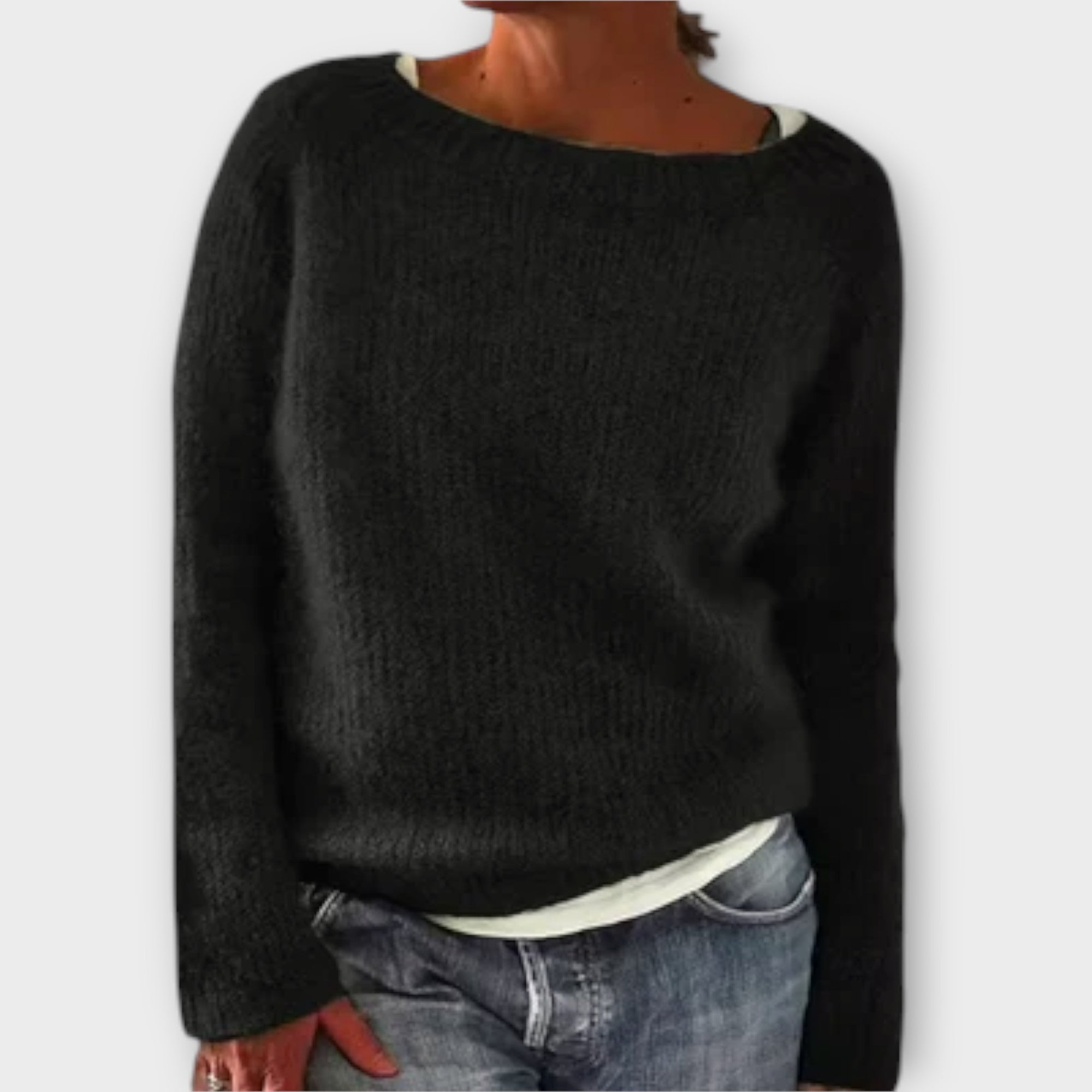 Elry™ - Soft solid color knit pullover