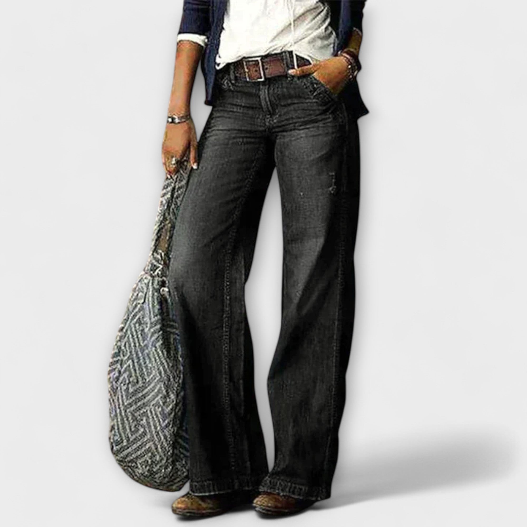Delian™ - Wide Leg Denim Pants