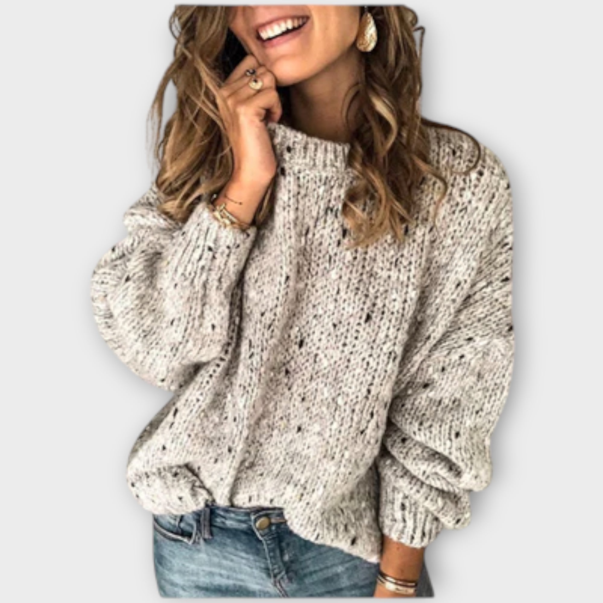 Avril™ - Cozy retro knit sweater for everyday wear