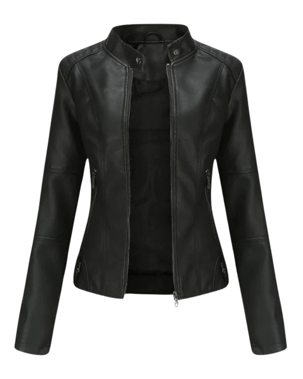 Amalie™ - Slim Faux Leather Jacket
