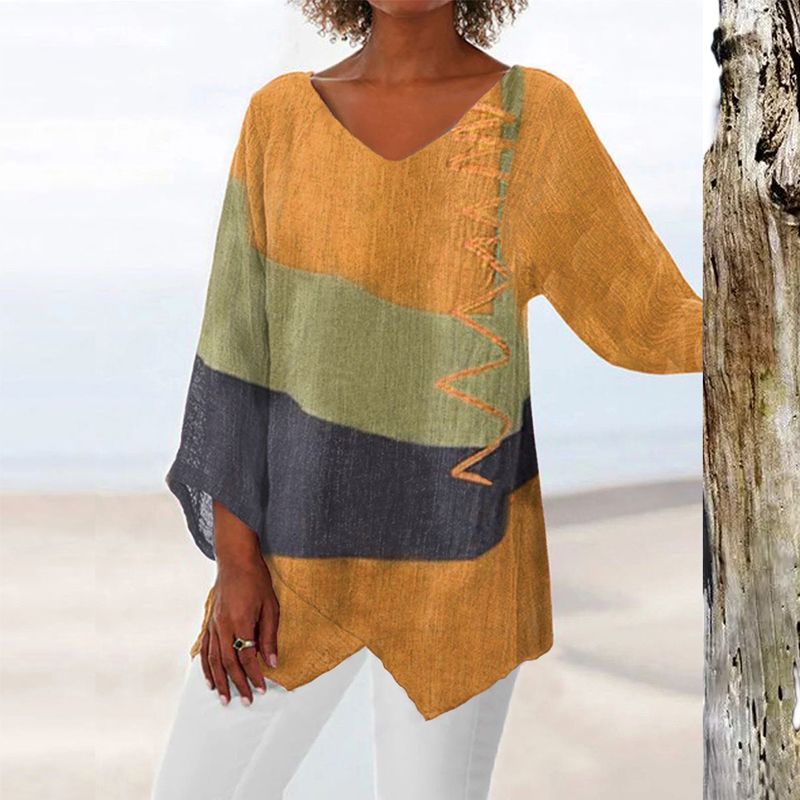 Helene™ - Trendy V-neck Color Top