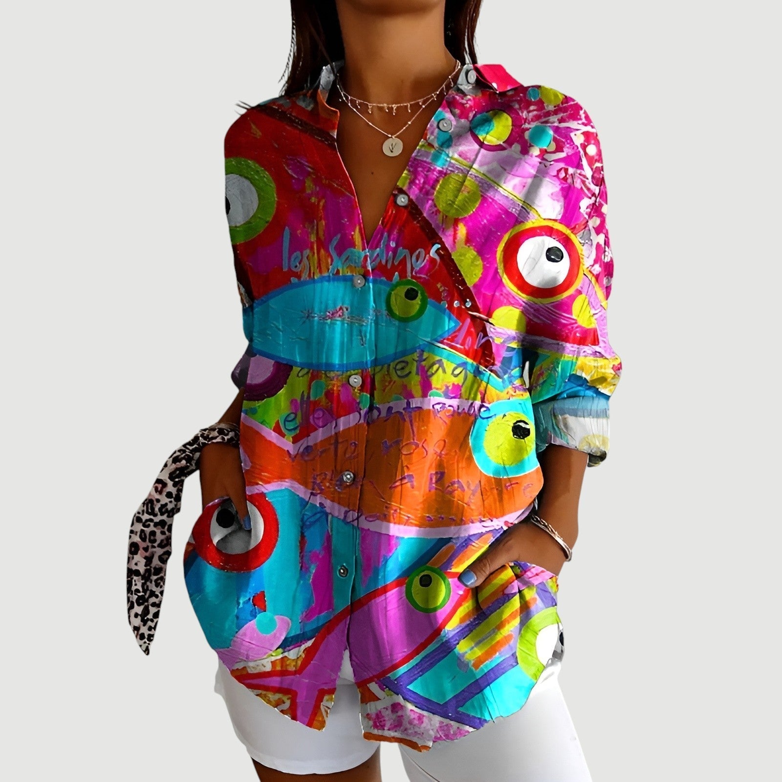 Billie™ - Blouse with colorful design