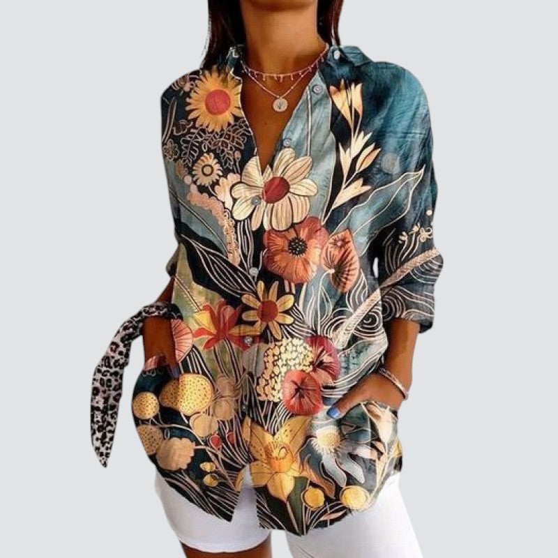 Aivee™ - Blouse with colorful design