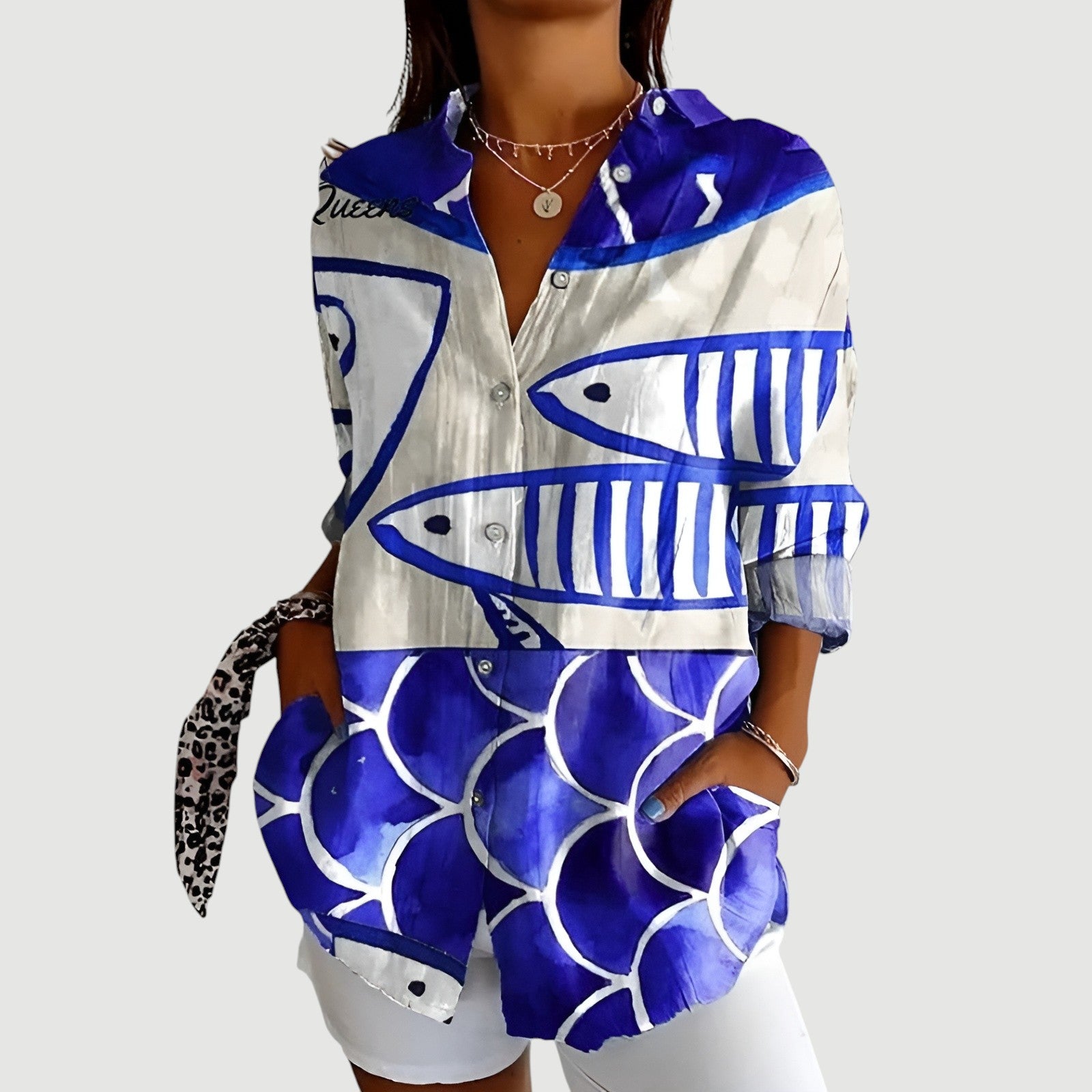 Aoife™ - Blouse with colorful design