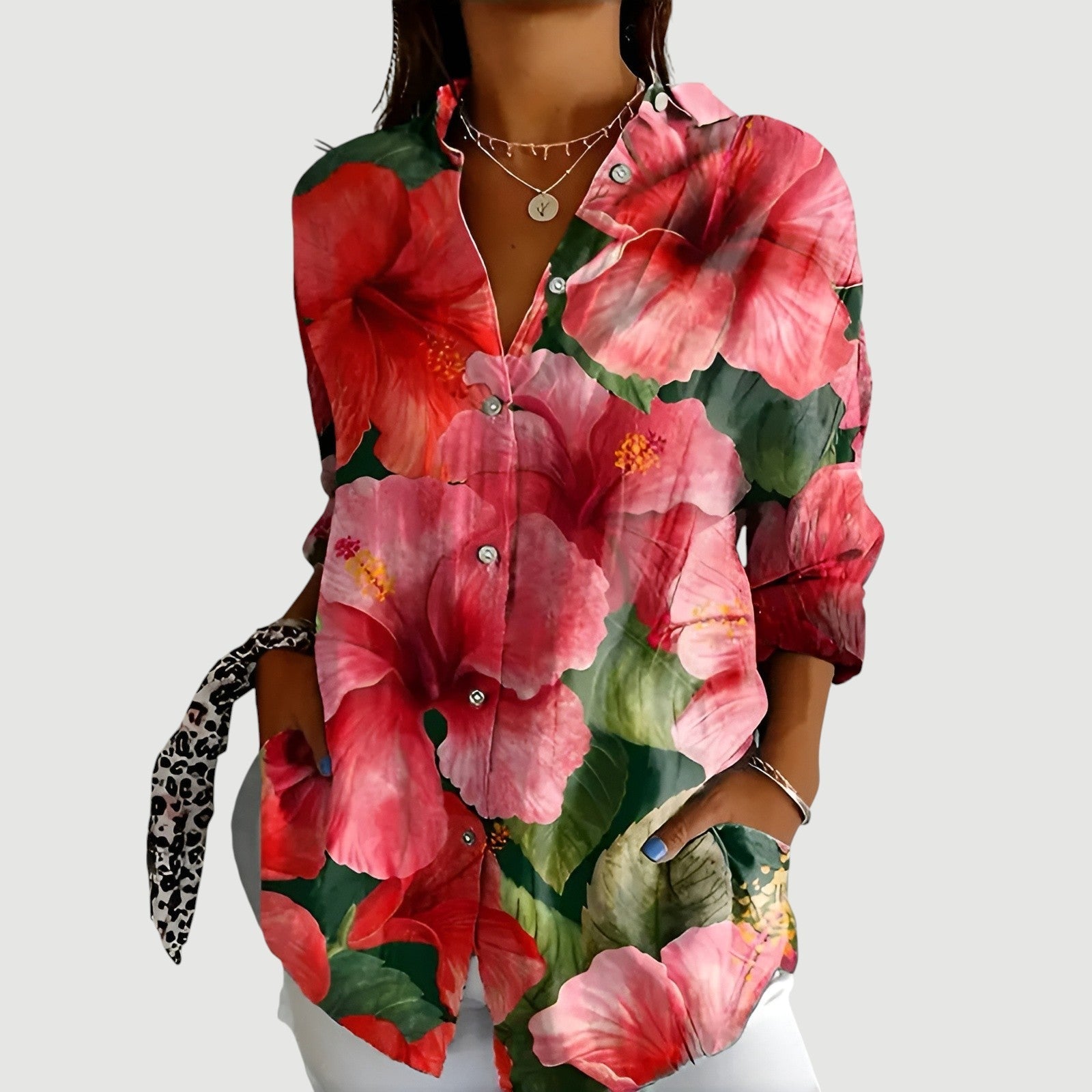 Beau™ - Blouse with colorful design