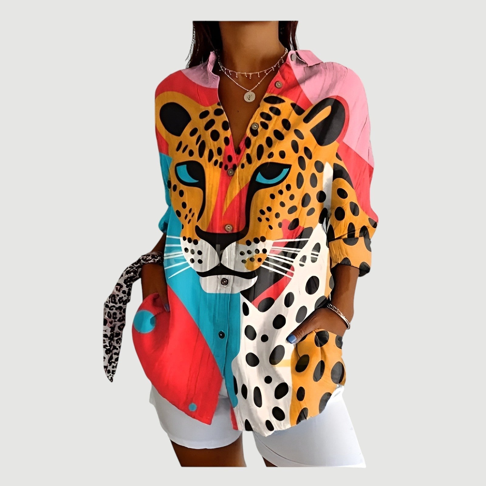 Cyrene™ - Blouse with colorful design